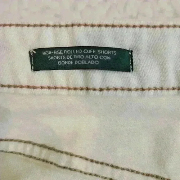 Wild Fable Shorts Womens 14 Jean Super-High Rise Rolled Cuff Off Cream New - Picture 3 of 12